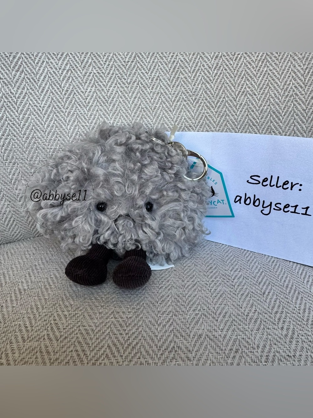 Jellycat Amuseables Storm Cloud Bag Charm - Authentic - BNWT - Fast Ship